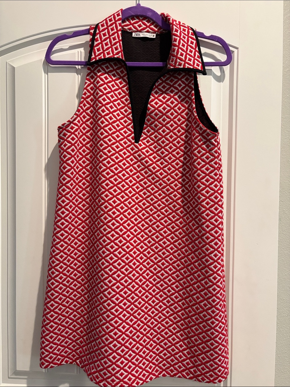Zara red retro a-line dress
